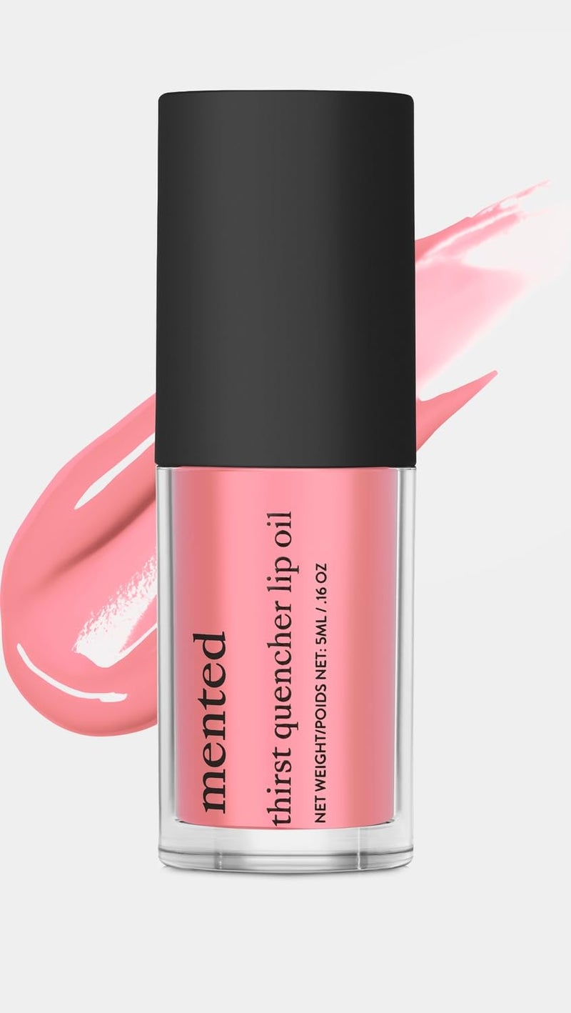 Mented Thirst Quencher Lip Oil, Hydrating Gloss with Jojoba, Avocado, Sunflower Seed Oils, Lightweight Tint for Women, Non-Sticky Finish, Moisturizing Makeup Alternative, 0.16oz, Pink Lemonade - Image 3